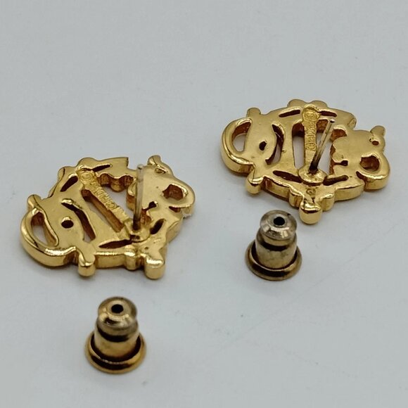 Christian Dior Pierced Earring Gold 200-073125 - Picture 6 of 9